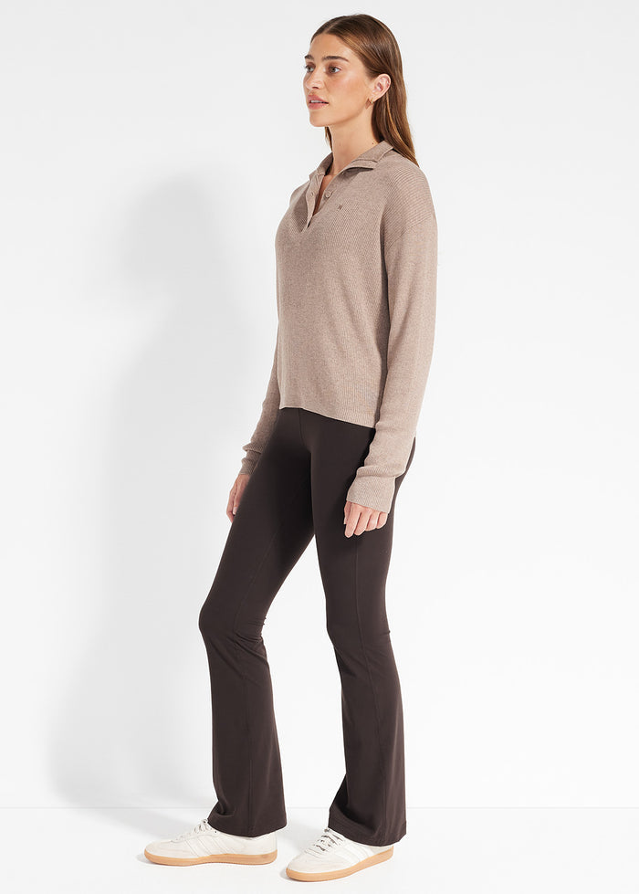 Snug Knit Ribbed Polo