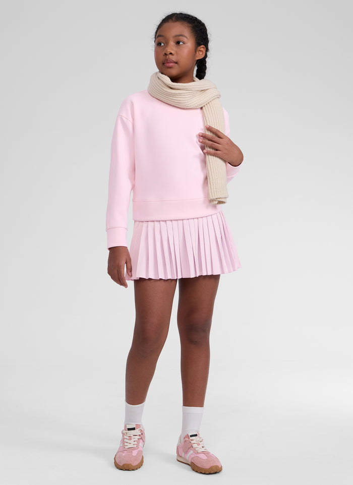 CRZ YOGA Girl's SoftAura Casual Relaxed Fit Workout Sweatshirt Strawberry Pink