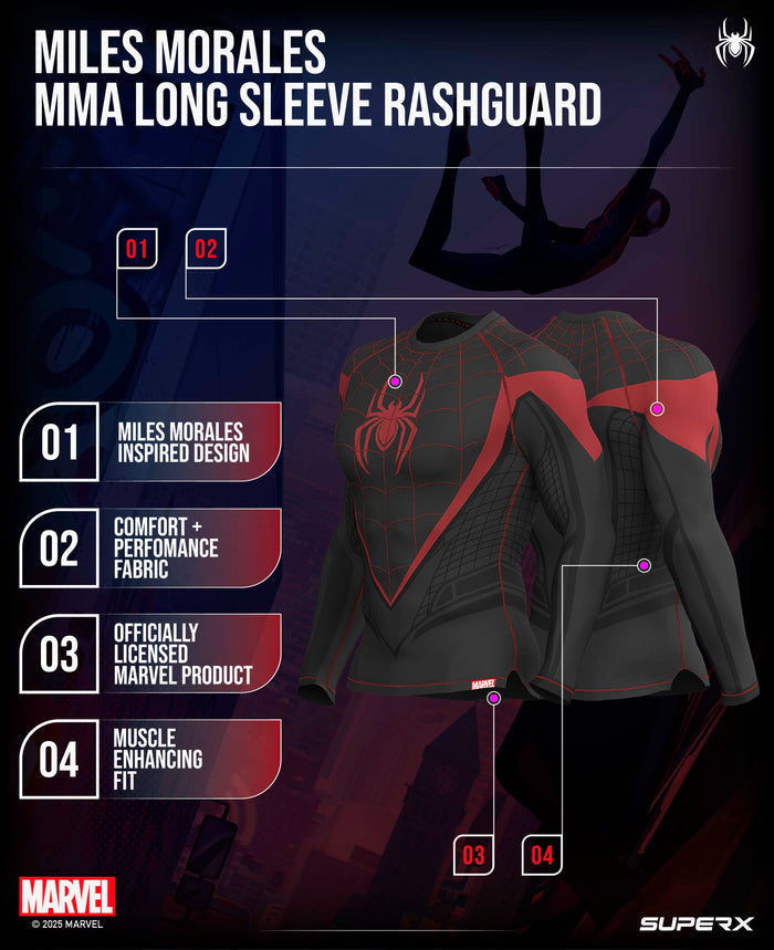 Spider-Man Miles Morales Compression Long Sleeve