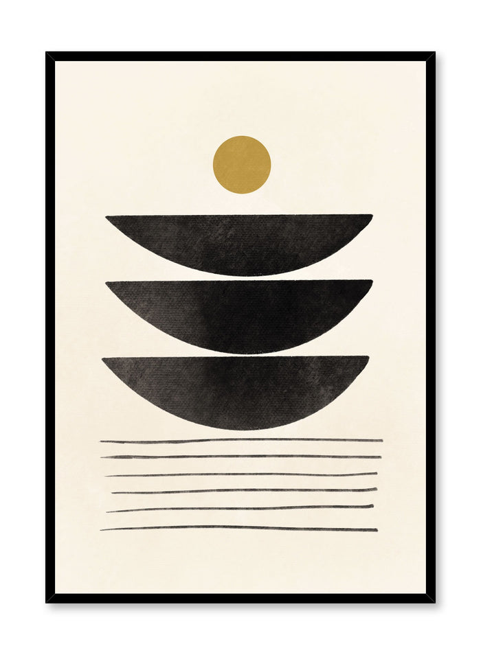 Modern minimalist poster by Opposite Wall with abstract design of Stacks by Toffie Affichiste