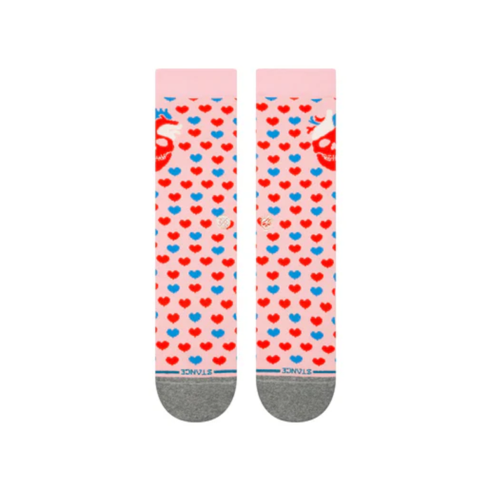 Stance Sock Hearted Crew Pink
