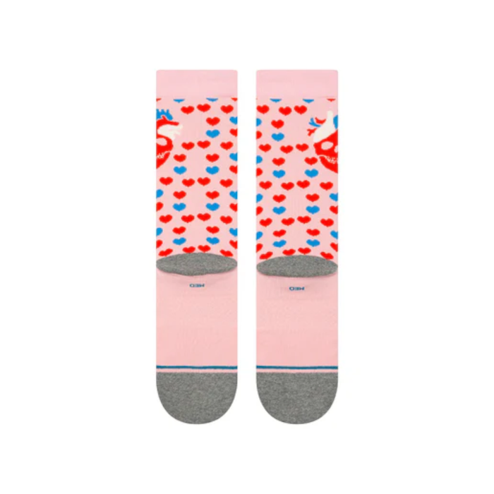 Stance Sock Hearted Crew Pink
