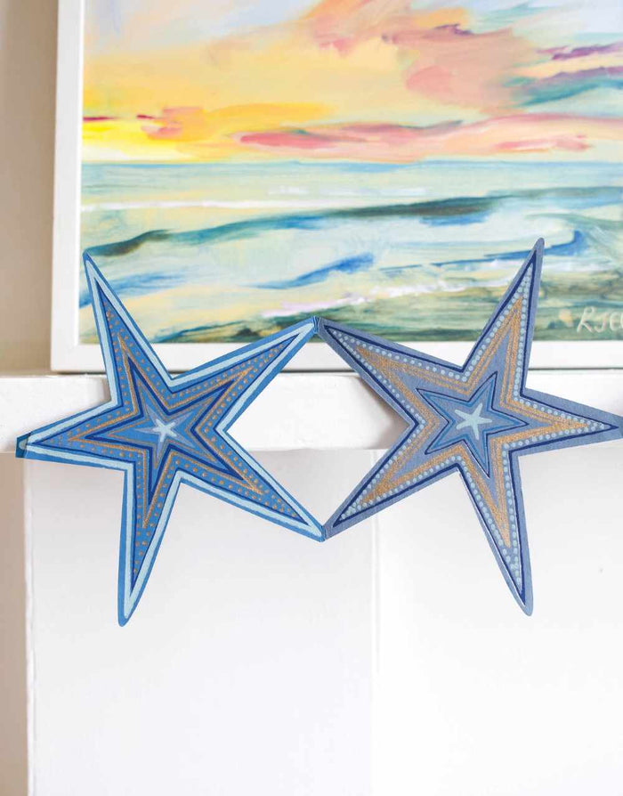 Star Concertina Garland, Stars Design 04, East End Press