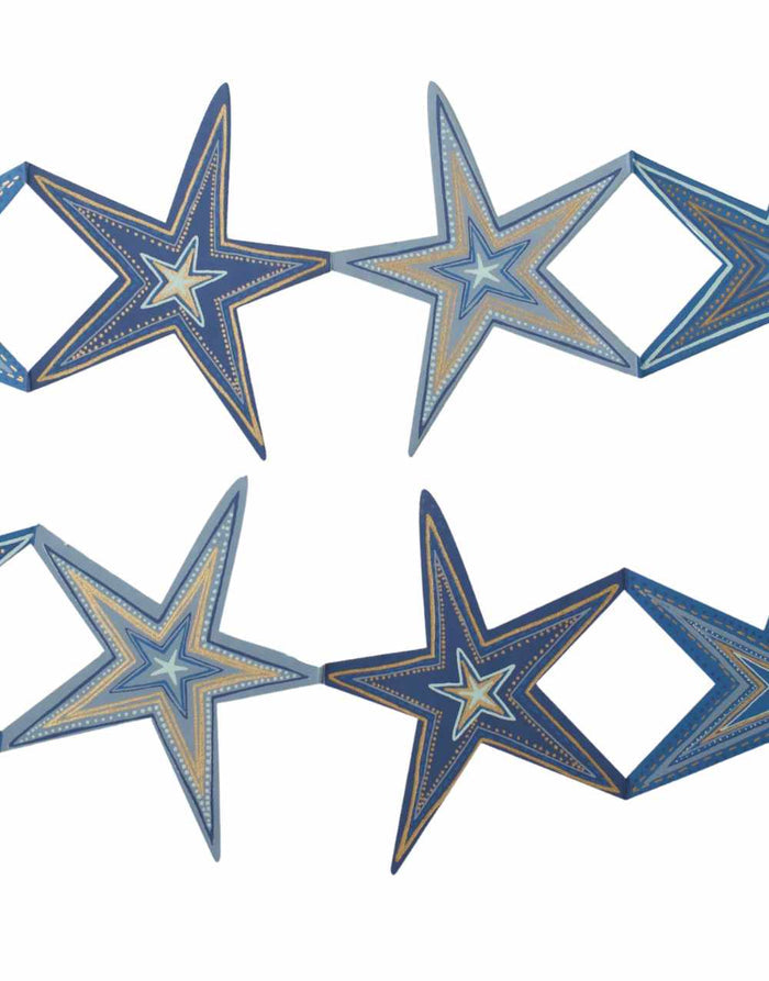Star Concertina Garland, Stars Design 04, East End Press
