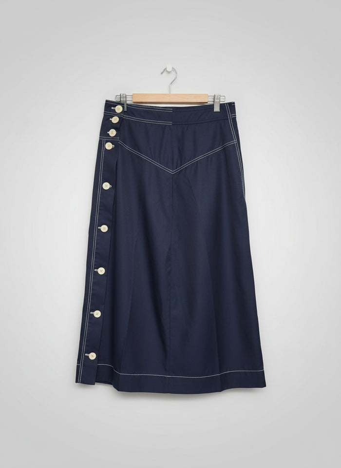 Stella McCartney Blue Wide-Leg Culotte Cropped Trousers EU 42 UK 12 14