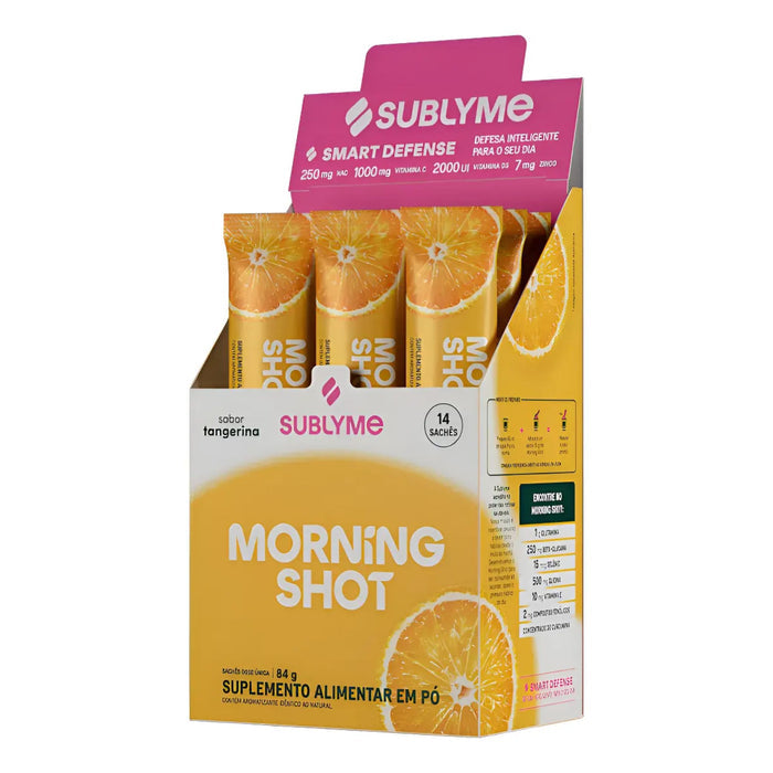 SUBLYME | Morning Shot 2.0 Travel Size Sabor Tangerina (14 Sachês de 6 gramas cada)