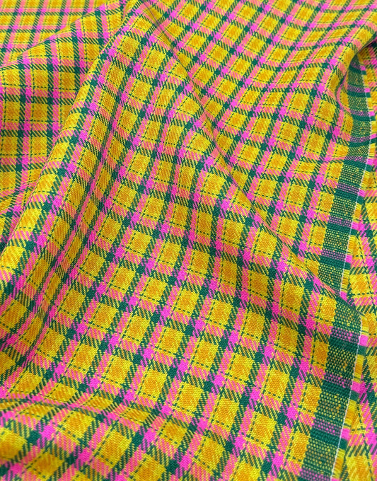 Sunshine Tartan Pure Wool Light & Lush Fabric
