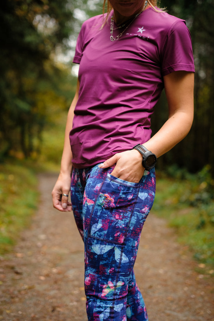 Super lightweight Tech T-Shirt Ladies Fit |Wine purple