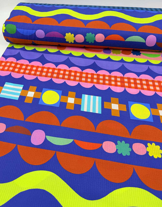 Sweet Fritti Cotton Seersucker Fabric, Doops Designs