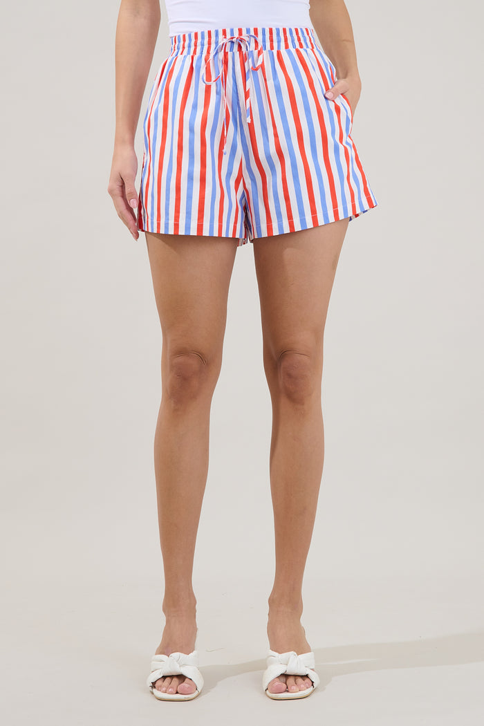 Taliya Drawstring Shorts Stripe