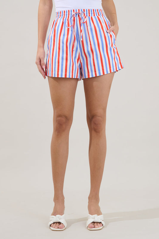 Taliya Drawstring Shorts Stripe
