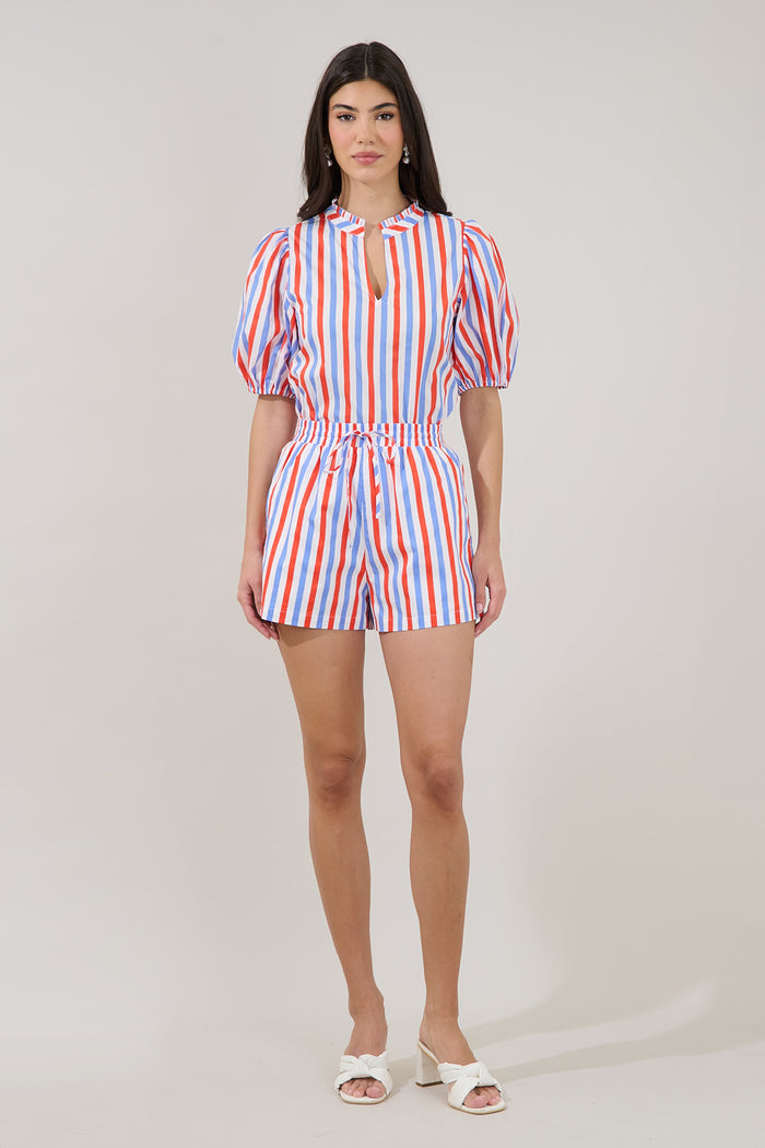 Taliya Drawstring Shorts Stripe