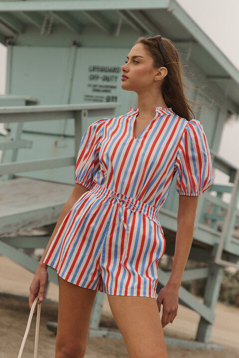 Taliya Drawstring Shorts Stripe