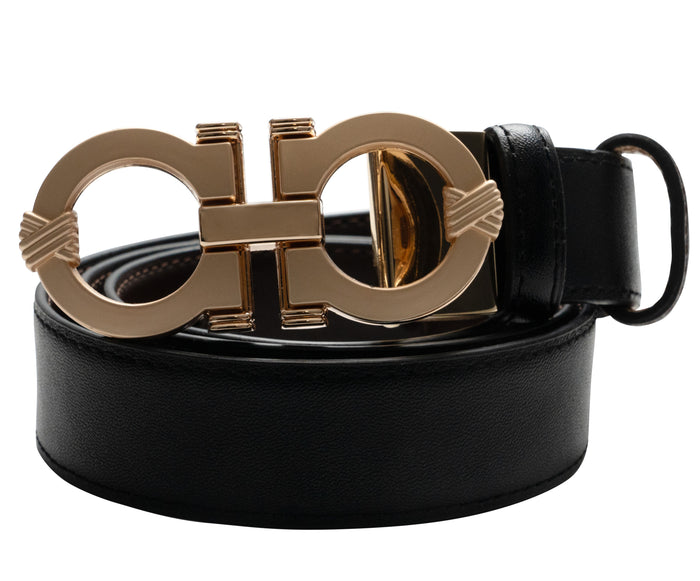 TB1286 100% GENUINE LEATHER REVERSIBLE BELT BLACK/BROWN