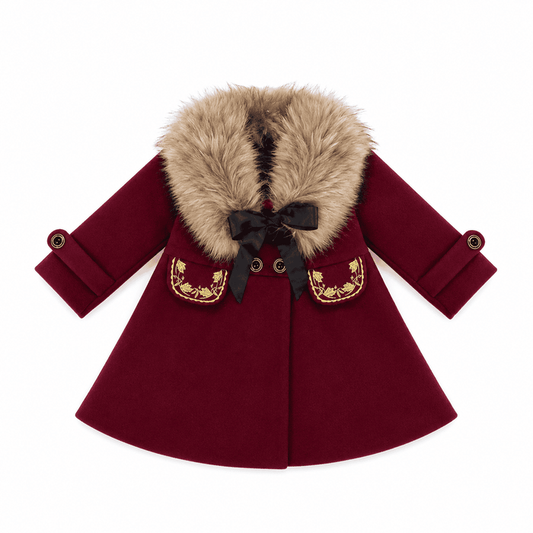 The Empress Garnet Wool Coat - Petite Maison Kids