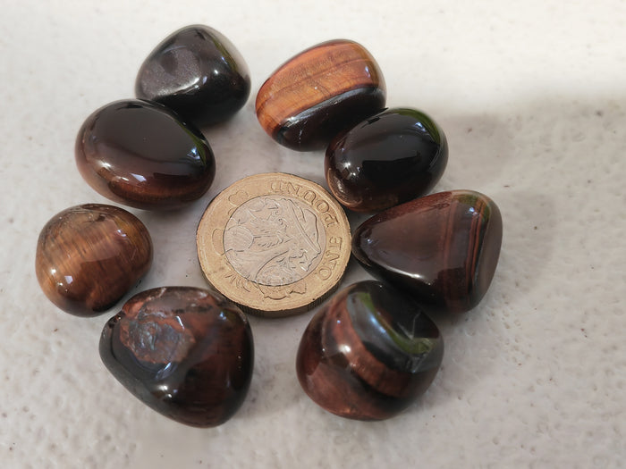 Tigers Eye Red - Tumblestone African Gemstone (The Survival Stone) AA GRADE