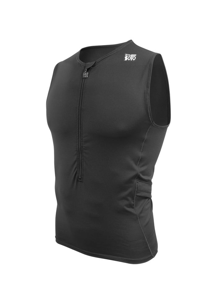 Top con media cremallera y enfriador de piel para hombre