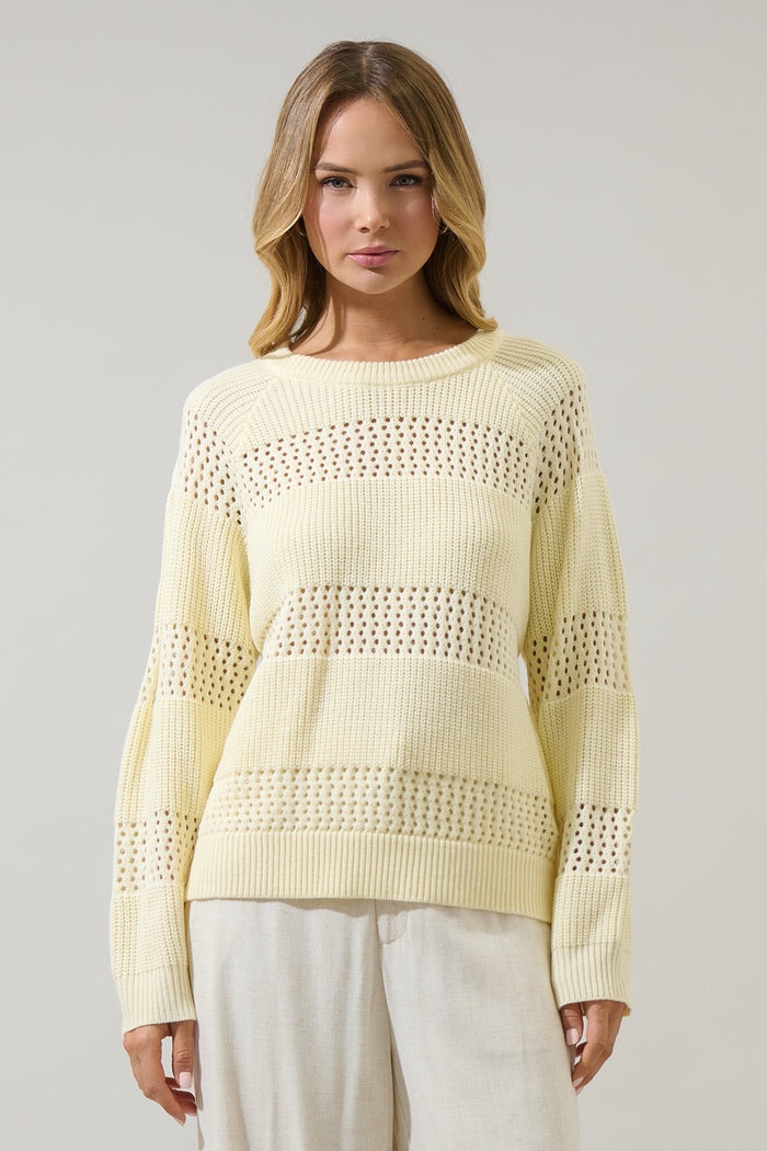 Tova Pointelle Stripe Sweater