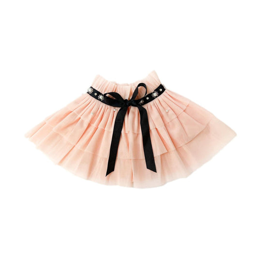 Victorian Peach Tulle Cape - Petite Maison Kids