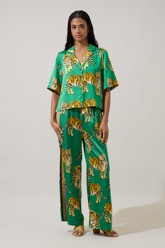 Violda Tiger Wide Leg Pants