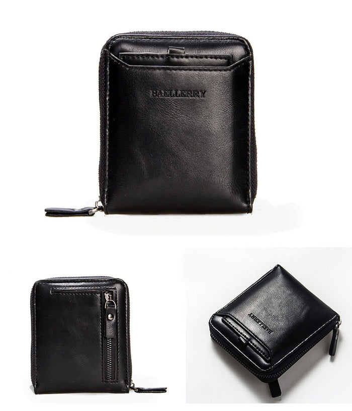 WA261 - Vertical zipper retro wallet
