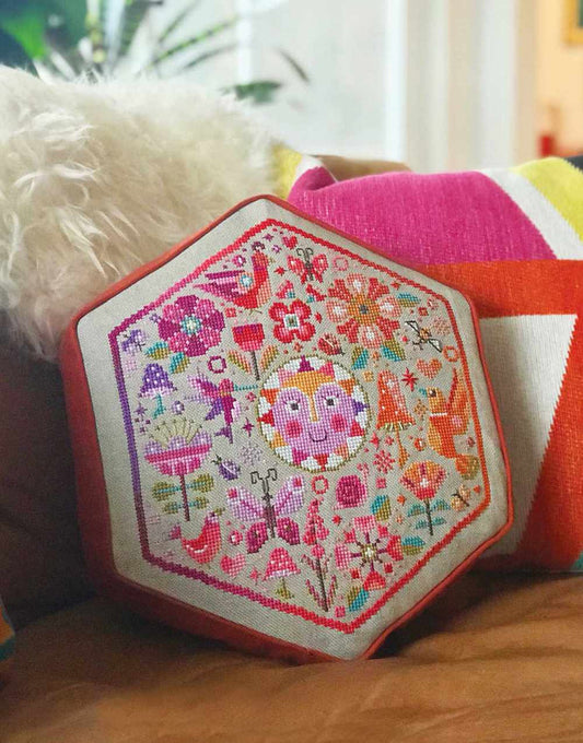 Warm Garden Party Counted Cross Stitch Sampler Pattern, Satsuma Street