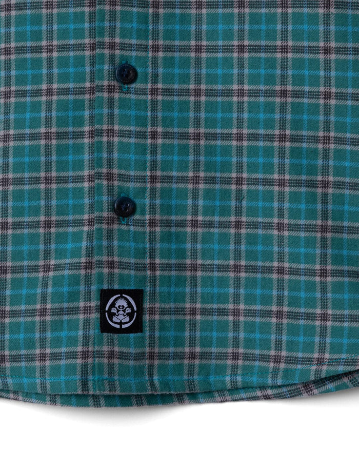 Waves Wheels Club Kids Short Sleeved Shirt in Dark Green
