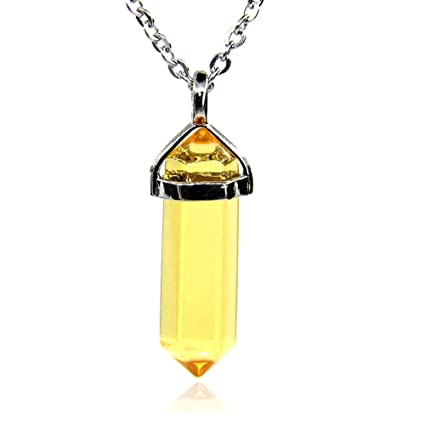 White Whale Natural Healing Reiki Point Chakra Cut Gemstone Pendant Necklace Gift