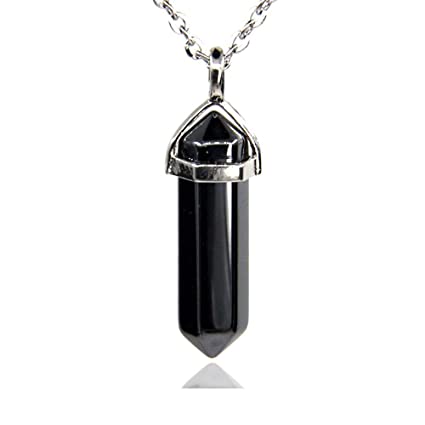 White Whale Natural Healing Reiki Point Chakra Cut Gemstone Pendant Necklace Gift