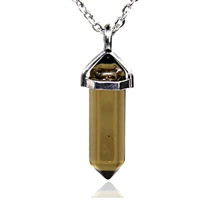 White Whale Natural Healing Reiki Point Chakra Cut Gemstone Pendant Necklace Gift