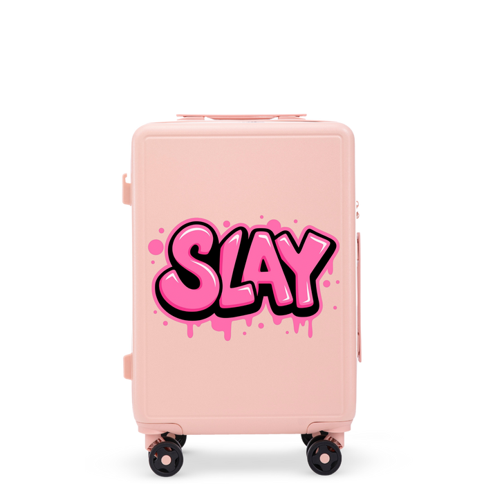 Walizka kabinowa Wings ABS+ 20" Customized PINK SLAY customized
