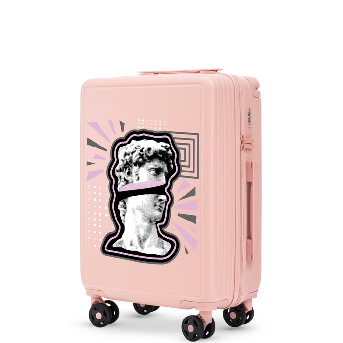 Walizka kabinowa Wings ABS+ 20" Customized SOFT PINK POPIERSIE customized