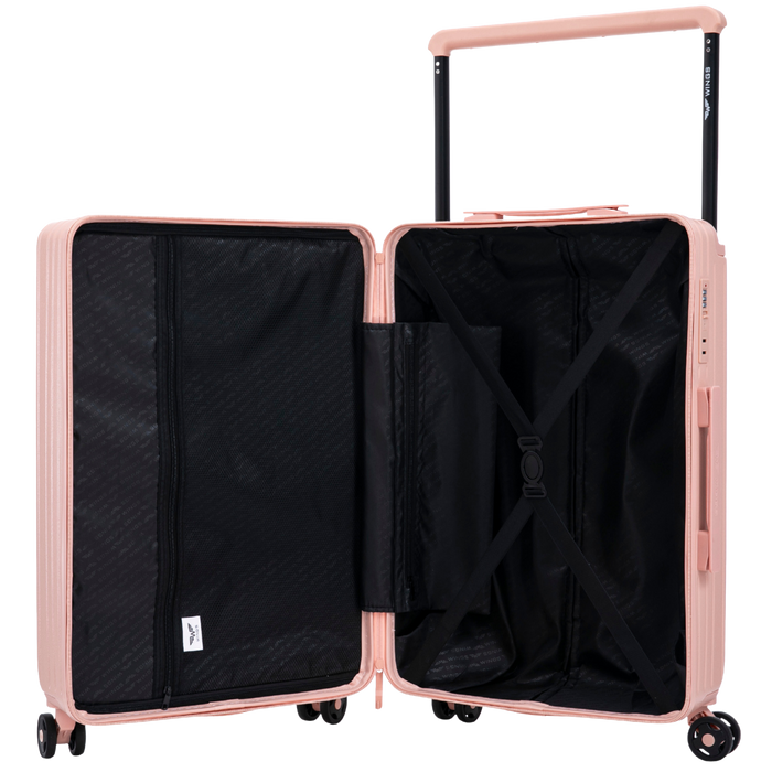 Walizka kabinowa Wings ABS+ 20" Customized SOFT PINK POPIERSIE customized