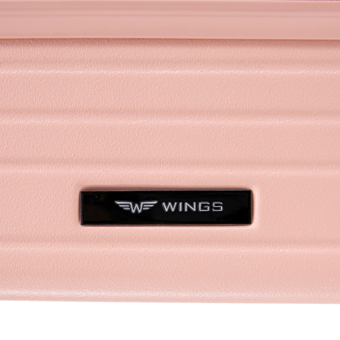 Walizka kabinowa Wings ABS+ 20" Customized SOFT PINK POPIERSIE customized