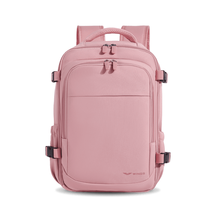 WINGS cabin backpack carry-on luggage for Ryanair and Wizz Air, lightweight travel backpack PINK