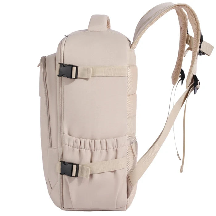 Plecak kabinowy WINGS  bagaż podręczny Ryanair i Wizz Air, lekki plecak podróżny KHAKI CABIN BACKPACK