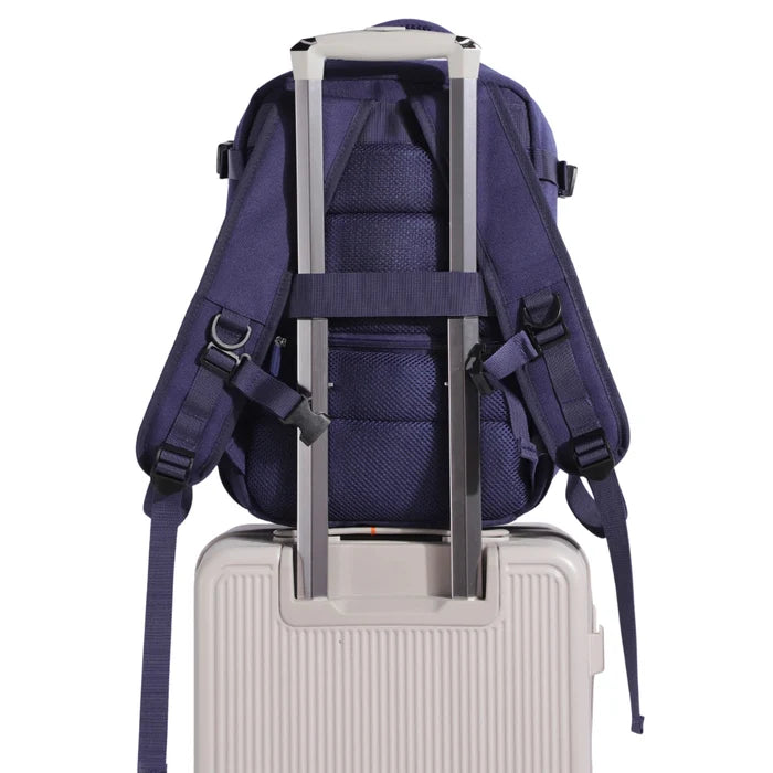 Plecak kabinowy WINGS  bagaż podręczny Ryanair i Wizz Air, lekki plecak podróżny BLUE CABIN BACKPACK