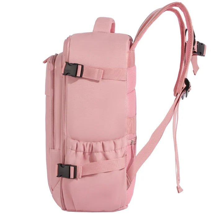 Plecak kabinowy WINGS  bagaż podręczny Ryanair i Wizz Air, lekki plecak podróżny PINK CABIN BACKPACK