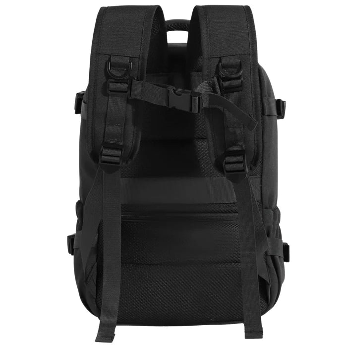 Plecak kabinowy WINGS  bagaż podręczny Ryanair i Wizz Air, lekki plecak podróżny BLACK CABIN BACKPACK