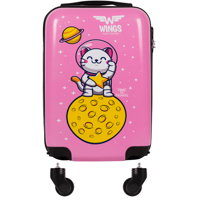 WALIZKA KIDS KABINOWA TWARDA WINGS PINK ASTRONAUT XS 18" KIDS COLLECTION