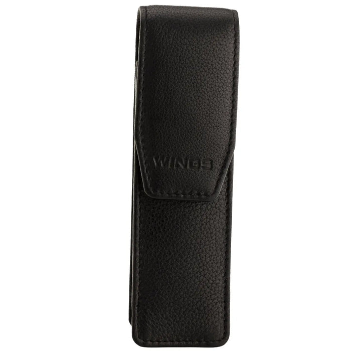 WINGS Etui na długopis ze skóry naturalnej Black LEATHER COLLECTION
