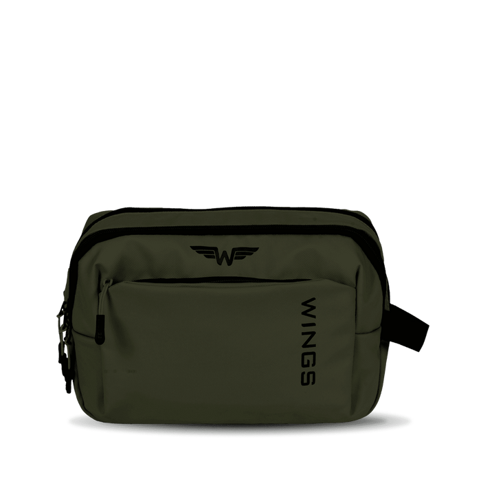 WINGS travel toiletry bag ROOK dark green