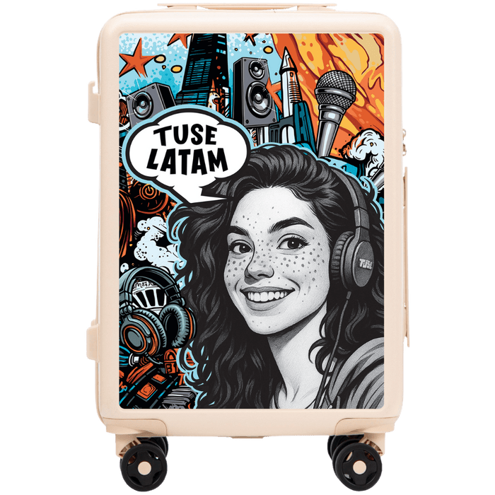 Walizka kabinowa Wings x TUSE Customized 20" GIRL  DIRTY WHITE customized