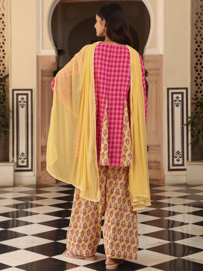 Women’s Cotton Kurta and Farshi Salwar with Dupatta