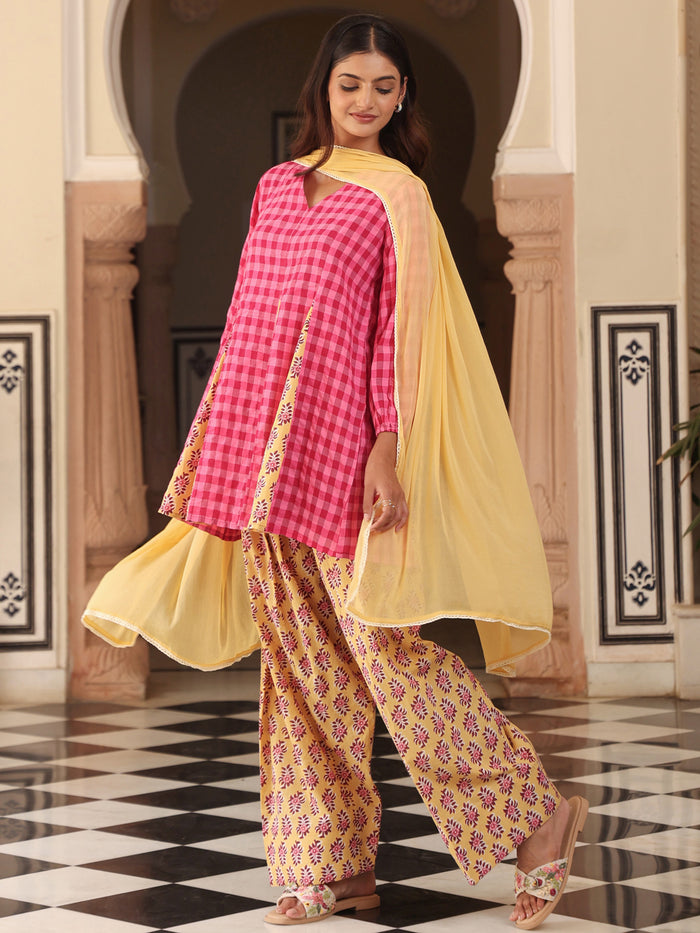 Women’s Cotton Kurta and Farshi Salwar with Dupatta