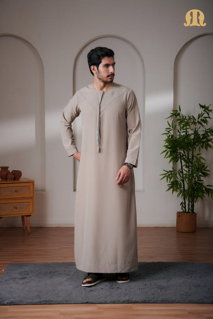 Yalin Emrati Beige Thobe Mens