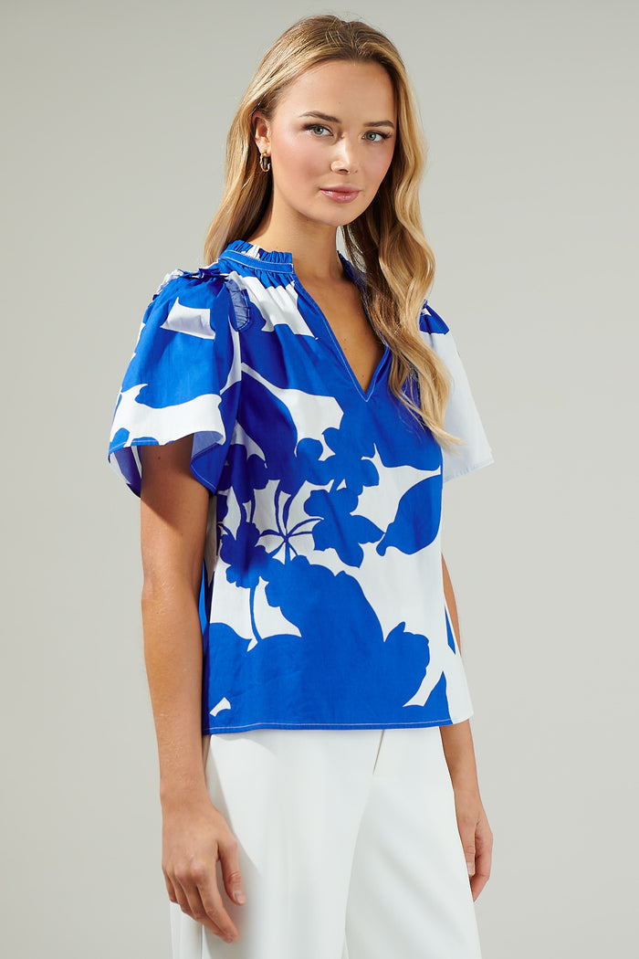Yardley Floral Poplin Top
