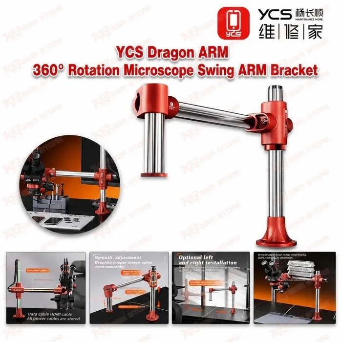 YCS Dragon Arm 360° Rotation Microscope Swing Arm Bracket