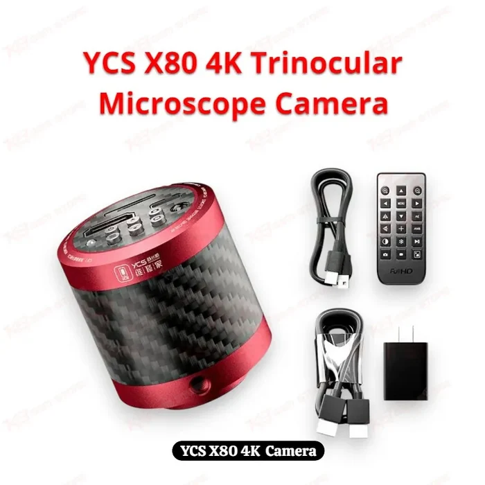 YCS X80 4K Trinocular Microscope Camera